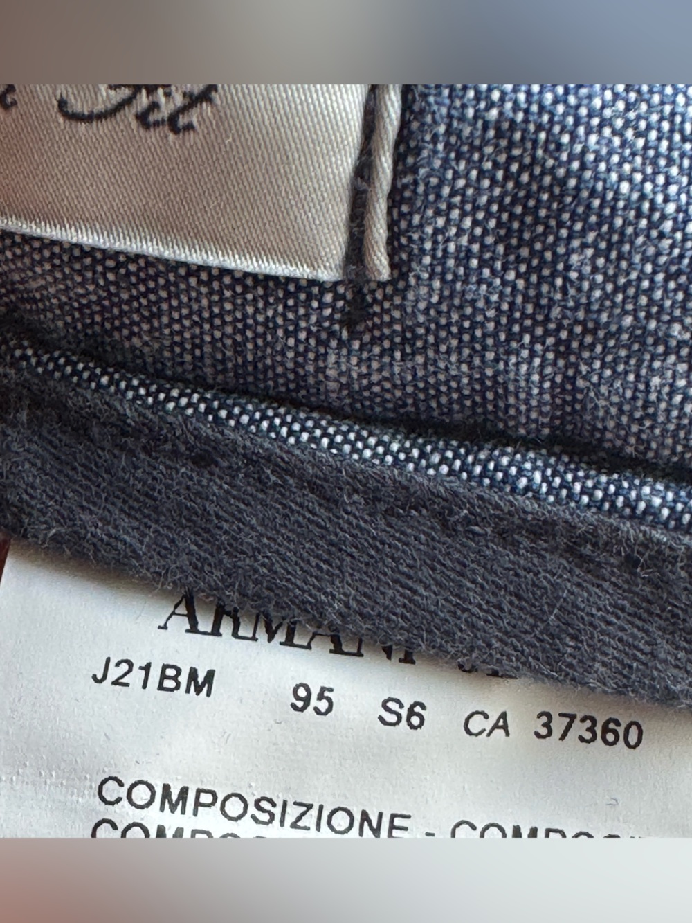Armani J21 regular fit Gray denim jeans size 34x34 - Picture 10 of 10